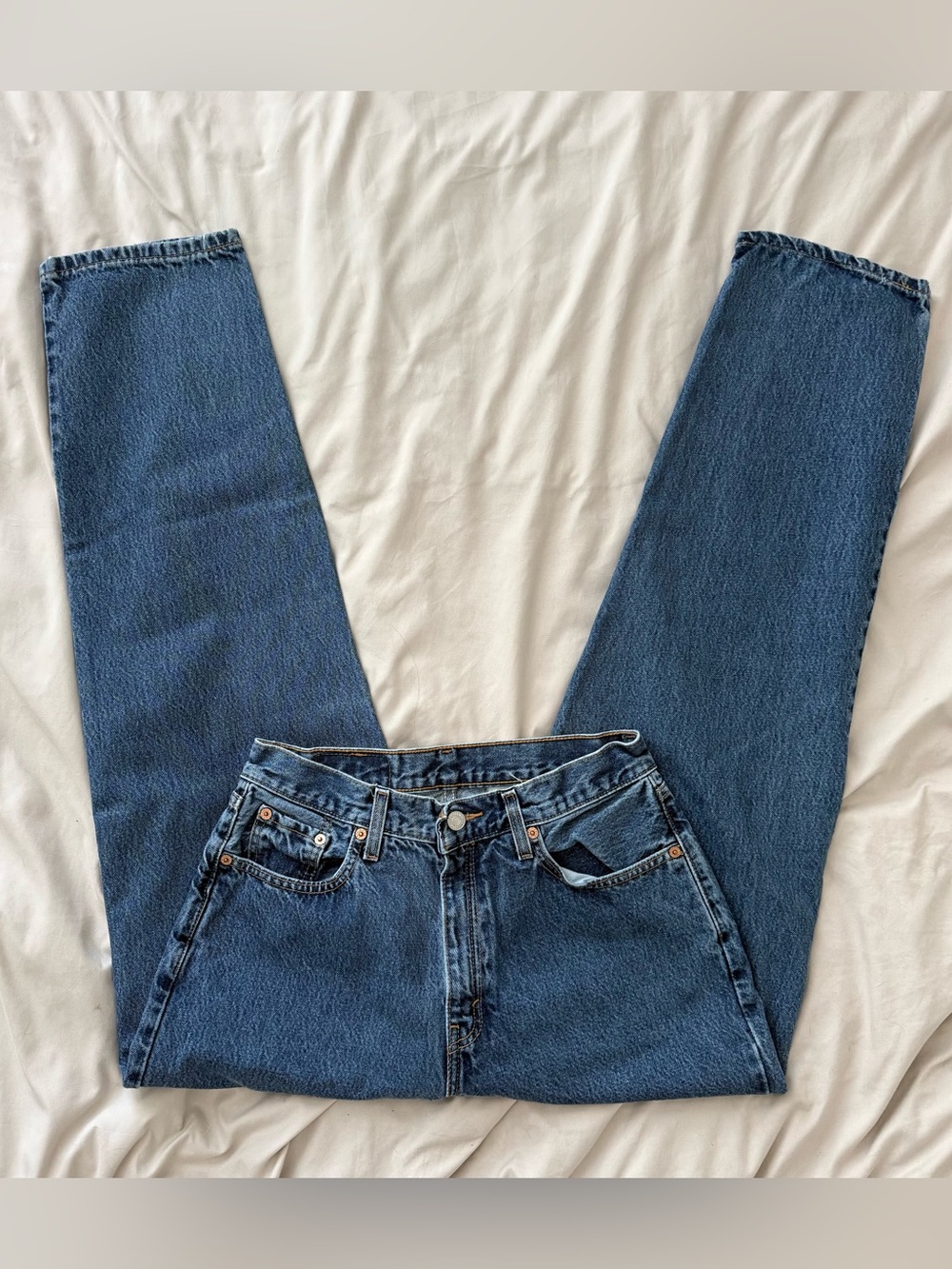 Vintage Levis 560 Y2K Loose Tapered Jeans Medium Wash Baggy Casual Relaxed 28x31 - Picture 5 of 9